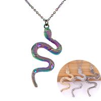 Zinc Alloy smykker halskæde, Snake, forgyldt, du kan DIY & forskellige stilarter for valg, flere farver til valg, nikkel, bly & cadmium fri, 53x23mm, Længde 17.716 inch, Solgt af PC