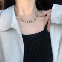 Zinklegierung Schmuck Halskette, plattiert, Modeschmuck & für Frau, goldfarben, frei von Nickel, Blei & Kadmium, Länge:15.7 ZollInch, verkauft von PC
