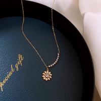 Zinek šperky náhrdelník, sedmikráska, módní šperky & pro ženy, 10mm, Prodáno By PC
