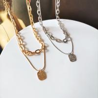 Multi Layer Necklace Zinc Alloy plated fashion jewelry & for woman 13mm Length 16.9 Inch Sold By PC