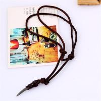 PU Leather Cord Necklace Zinc Alloy with PU Leather Adjustable & fashion jewelry & handmade & Unisex nickel lead & cadmium free 72-73cmuff0c0.3cm Sold By Strand