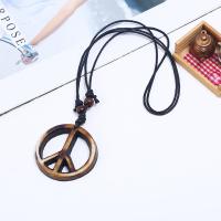 PU Leather Cord Necklace, Resin, with Wax Cord, Adjustable & fashion jewelry & handmade & Unisex, 80-83cmuff0c4.8cm, Sold By Strand