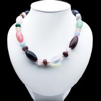 Natural Gemstone Necklace Natural Stone Drum polished 10.20mm/5*8mm Sold Per Approx 17 Inch Strand