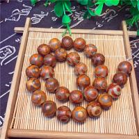 Natural Tibetan Agate Dzi Beads, Round, polished, Sold By PC