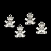 Stainless Steel Pendants, Square, silver color plated, 15x12x4mm, Sold By PC