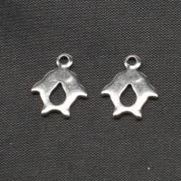 Stainless Steel Pendants, silver color plated, 13x10x1mm, Sold By PC