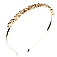 Hair Bands Zinc Alloy plated golden 10mm Sold By PC
