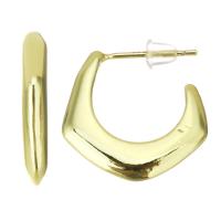 Brass Stud Earring, stainless steel post pin, gold color plated, 3x18mm, Sold By Pair