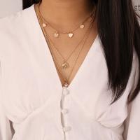 Mode-Multi-Layer-Halskette, Zinklegierung, plattiert, Modeschmuck & für Frau, Goldfarbe, frei von Nickel, Blei & Kadmium, 43cm,50cm,60cm, verkauft von Strang