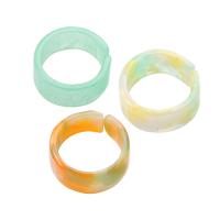 Acrylic Finger Ring plated fashion jewelry & for woman 20mm Sold By Pair