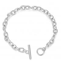 Titanium Steel Bracelet & Bangle silver color plated & for woman silver color Sold By Strand