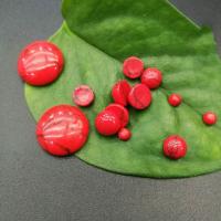 Steinpulver Cabochon, rund, poliert, DIY & verschiedene Größen vorhanden, rot, 100PCs/Tasche, verkauft von Tasche