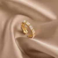 Zinc Alloy Cuff fingerring, forgyldt, mode smykker & for kvinde & med rhinestone, nikkel, bly & cadmium fri, 22mm, Solgt af PC