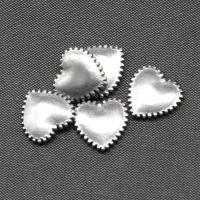 Stainless Steel Jewelry Cabochon, Heart, silver color plated, 10x10x2mm, Sold By PC
