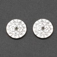 Stainless Steel Jewelry Cabochon Round silver color plated Sold By PC