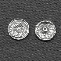 Stainless Steel Jewelry Cabochon, Round, silver color plated, 15x15x2mm, Sold By PC