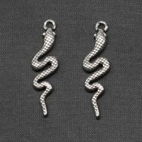 Stainless Steel Animal Pendants Snake silver color plated Sold By PC