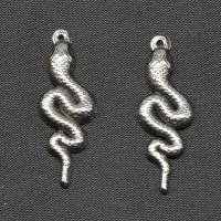 Stainless Steel Animal Pendants Snake silver color plated Sold By PC