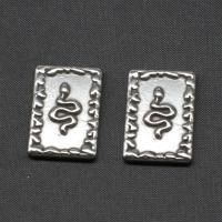 Stainless Steel Jewelry Cabochon, Square, silver color plated, Healthy Bracelet, 22x16x3mm, Sold By PC