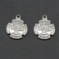 Stainless Steel Pendants, silver color plated, 20x16x2mm, Sold By PC