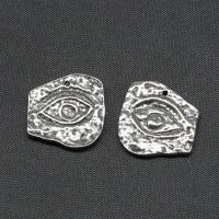 Pendants Jewelry Cruach dhosmálta, dath airgid plated, 151x16x2mm, Díolta De réir PC