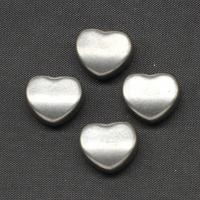 Stainless Steel Jewelry Cabochon, Heart, silver color plated, 10x12x5mm, Sold By PC