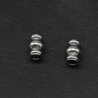 Billes en acier inoxydable, pilier, Placage de couleur argentée, 8x6x6mm, Trou:Environ 3mm, Vendu par PC