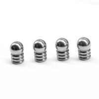 Stainless Steel End Caps Column silver color plated Approx 4mm Sold By PC
