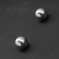 Edelstahl-Beads, Edelstahl, rund, silberfarben plattiert, kein Loch, 14x14x14mm, verkauft von PC