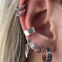 Zinc Alloy Stud Earring Set, forgyldt, sølv, 1.4x1x0.7cmuff0c0.6cmuff0c0.9cmuff0c19cm, Solgt af sæt