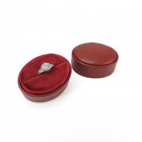 Velvet Ring Box, PU Leather, with Velvet, red, 55x45x50mm, Sold By PC