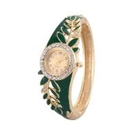 Women Watch Bracelet, Tibetan Style, for woman, green, 24x10mmuff0c57x30mm, Sold By PC
