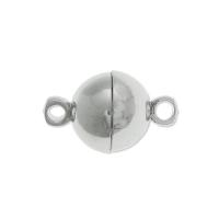Brass Magnetic Clasp Round platinum color plated single-strand nickel lead & cadmium free 8mm Approx 1.8mm Sold By Bag