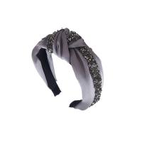 Hair Bands, Cloth, for woman & with rhinestone, more colors for choice, 120x390mm, Sold By PC