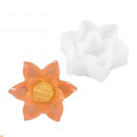 DIY Epoxy Mold Set, Silicone, Flower, plated, durable, white, 70x40mm, Sold By PC