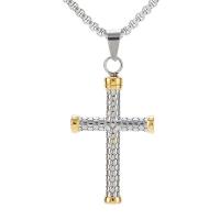 Stainless Steel Cross Pendants, plated, DIY, more colors for choice, 27x41mm, Sold By PC