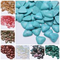 Natural Gemstone Cabochons, Natural Stone, Triangle, polished, DIY & different size for choice, mixed colors, 10PCs/Bag, Sold By Bag