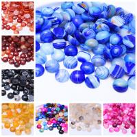Natural Gemstone Cabochons, Natural Stone, Round, polished, DIY & different size for choice, mixed colors, 10PCs/Bag, Sold By Bag
