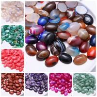 Natural Gemstone Cabochons, Natural Stone, Oval, polished, DIY & different size for choice, mixed colors, 10PCs/Bag, Sold By Bag