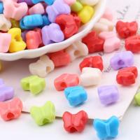 Plastic Beads, Butterfly, DIY, mixed colors, 10x13mm, 30PCs/Bag, Sold By Bag