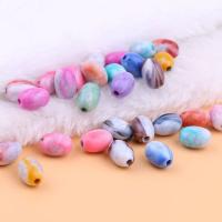 Akryl smykker perler, Olive, du kan DIY & to tone, blandede farver, 8x11mm, 20pc'er/Bag, Solgt af Bag