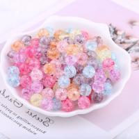 Crackle Glass Beads Round DIY mixed colors Sold By Bag
