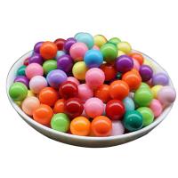 Opaque Acrylic Beads Plastic Round stoving varnish DIY & no hole mixed colors Approx Sold By Bag