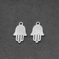 Stainless Steel Pendants, Hand, silver color plated, 12x8x1mm, Sold By PC