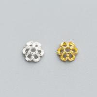 925 Sterling Silver Bead Cap Flower plated hollow 6mm Sold By PC