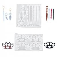 DIY Epoxy Mold Set Silicone for Key Charms & Shackle Punch Mold plated durable Sold By PC