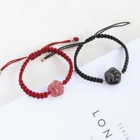 Gemstone Bracelets Natural Stone with Polyester Cord for woman Sold By Strand