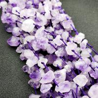 Natürliche Amethyst Perlen, Unregelmäßige, DIY & verschiedene Größen vorhanden, violett, verkauft von Strang