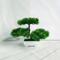 Plástico Bonsai Artificial, para el hogar y la oficina & diferentes estilos para la opción, verde, 280x210mm, Vendido por UD