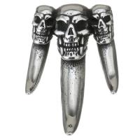 Acero inoxidable cráneo Colgantes, chapado, Joyería & Joyería de Halloween & para mujer, 30x46x16mm, agujero:aproximado 5mm, Vendido por UD